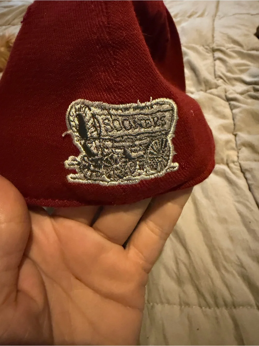 Top of the World Crimson Kids Baseball Cap with OU Wagon Patch Sooners